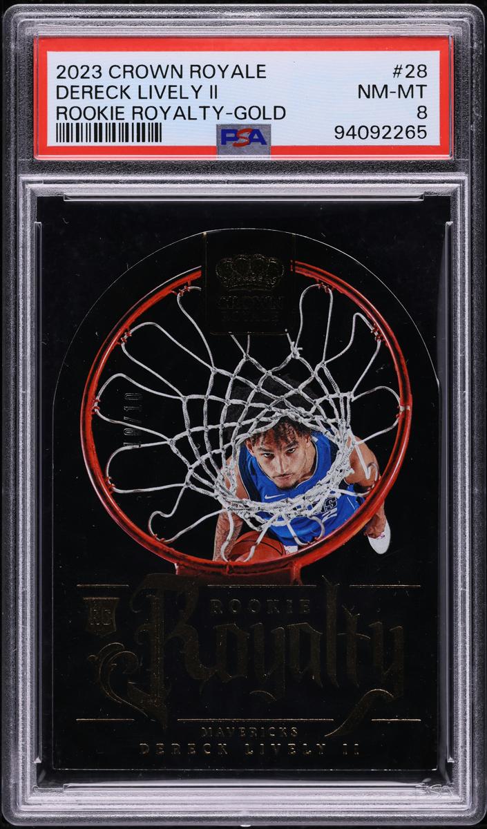 2023 Panini Crown Royale Basketball Gold Dereck Lively II #28 PSA 7.5