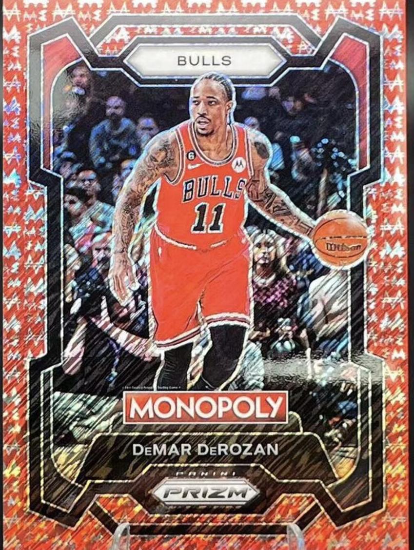 2023 Panini Prizm Monopoly Basketball Red Millionaire Shimmer DeMar DeRozan #16 PSA 10