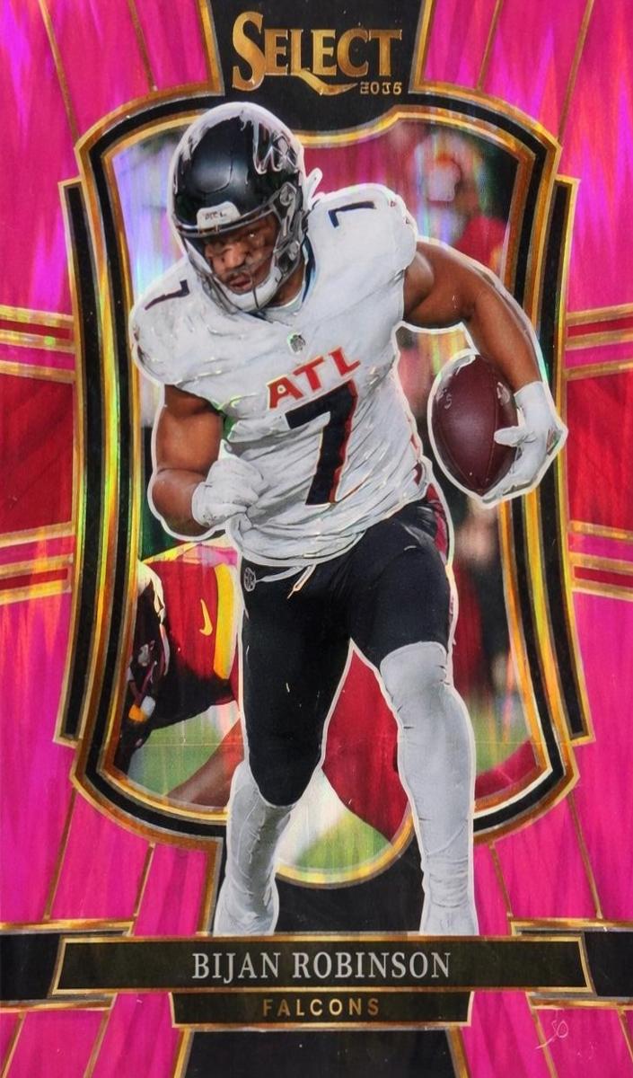 2025 Panini Select Football Pink Shock Bijan Robinson #148