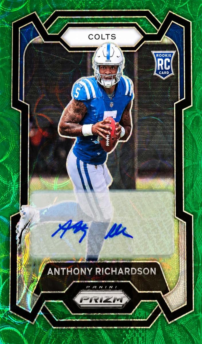 2023 Panini Prizm Football Green Scope Anthony Richardson #343 PSA 9