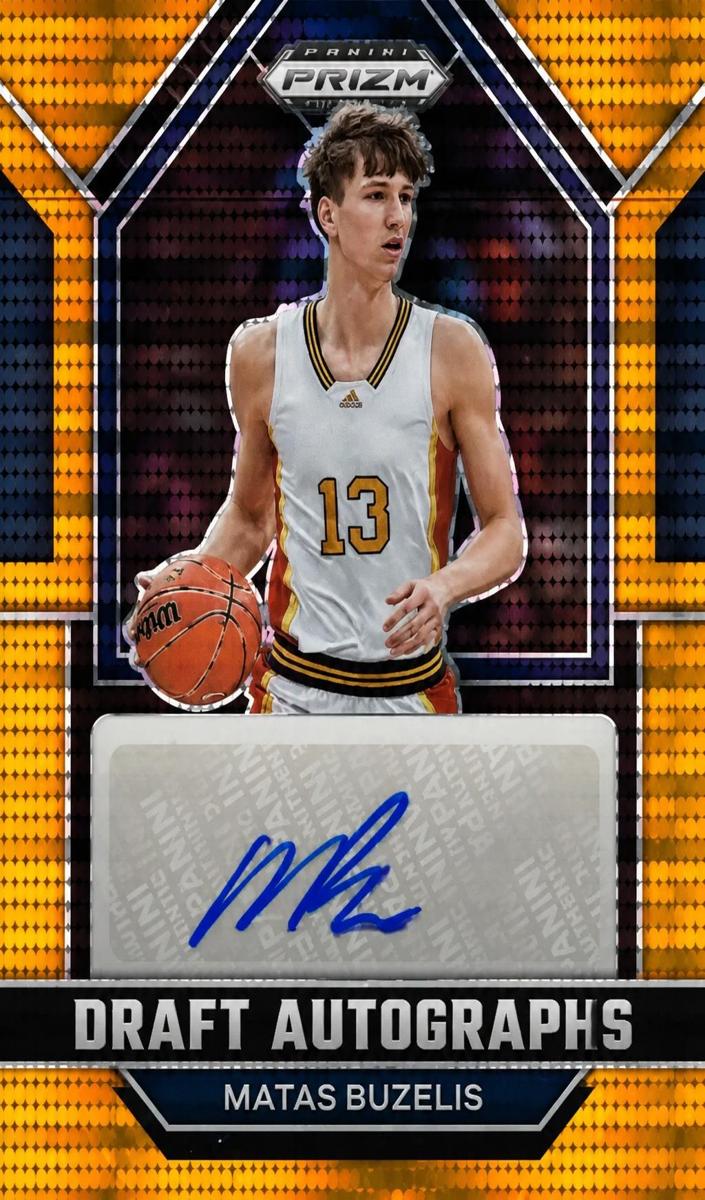 2023 Panini Prizm Draft Picks Basketball Orange Pulsar Matas Buzelis #DPA-MBZ