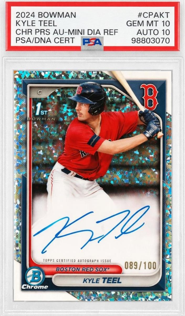 2024 Bowman Chrome Prospects Baseball Mini Diamond Kyle Teel #CPA-KT SGC 9.5