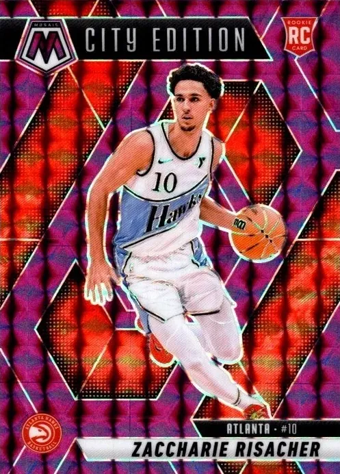 2024 Panini Mosaic Basketball Purple Zaccharie Risacher #274 PSA 8.5