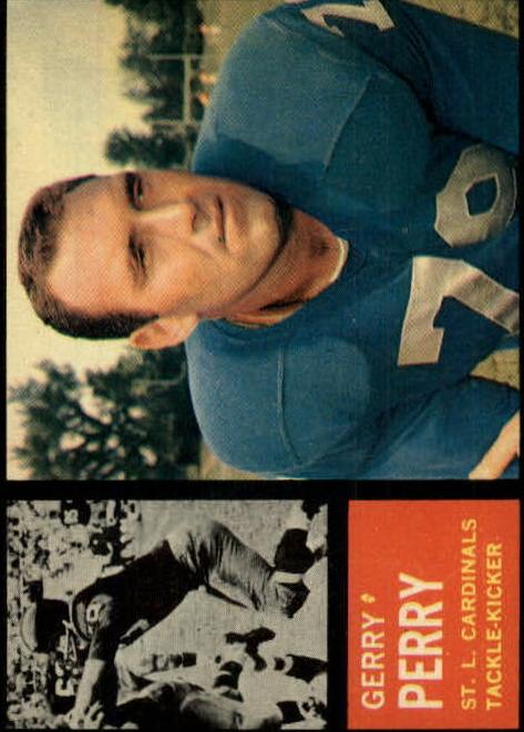 1962 Topps Football Gerry Perry #145 PSA 8