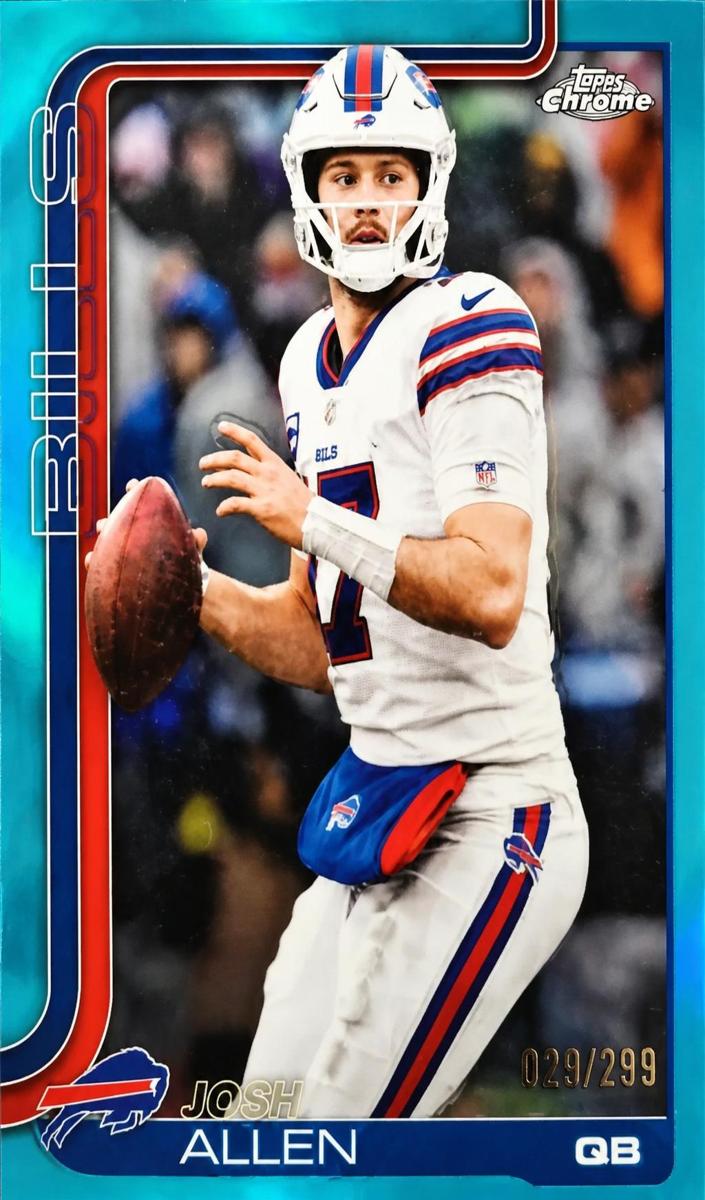 2025 Topps Chrome Football Teal Refractor Josh Allen #34