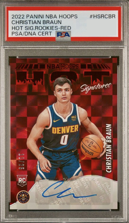 2022 Panini Hoops Basketball Red Christian Braun #HSR-CBR
