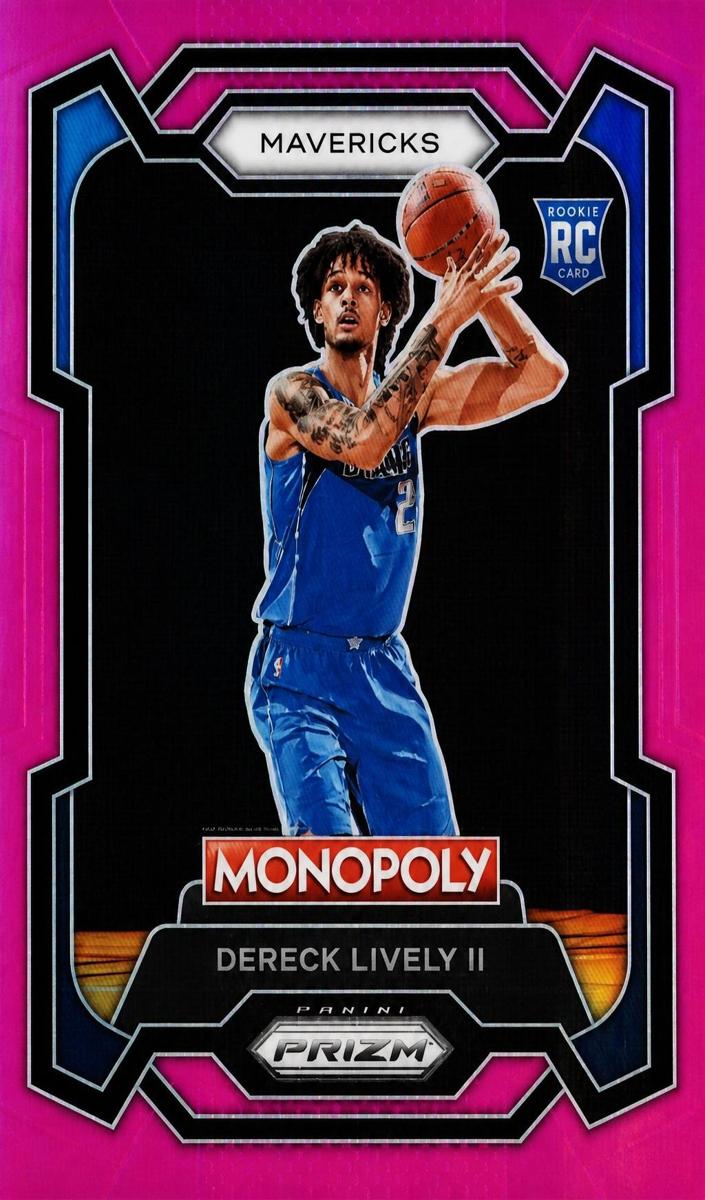 2023 Panini Prizm Monopoly Basketball Pink Dereck Lively II #24 PSA 9