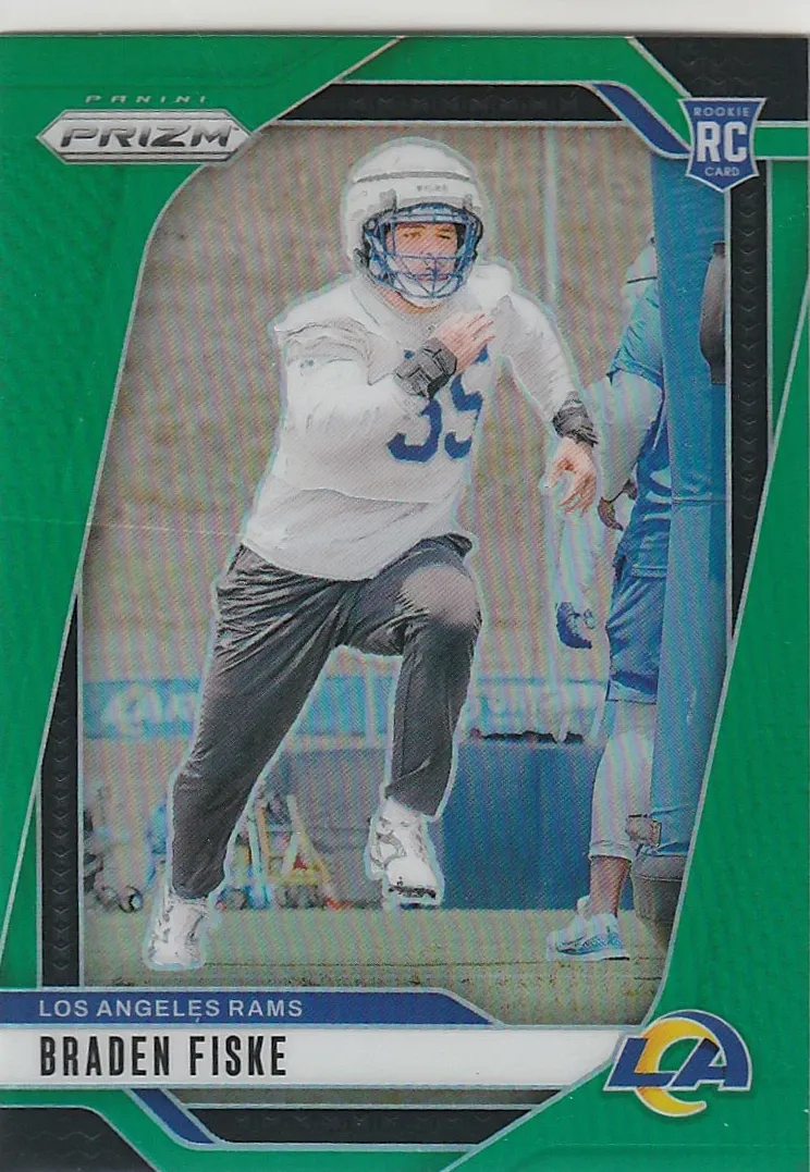 2024 Panini Prizm Football Green Braden Fiske #310 PSA 8.5
