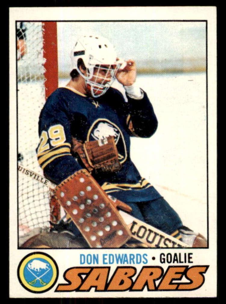 1977 Topps Hockey Don Edwards #201 PSA 8