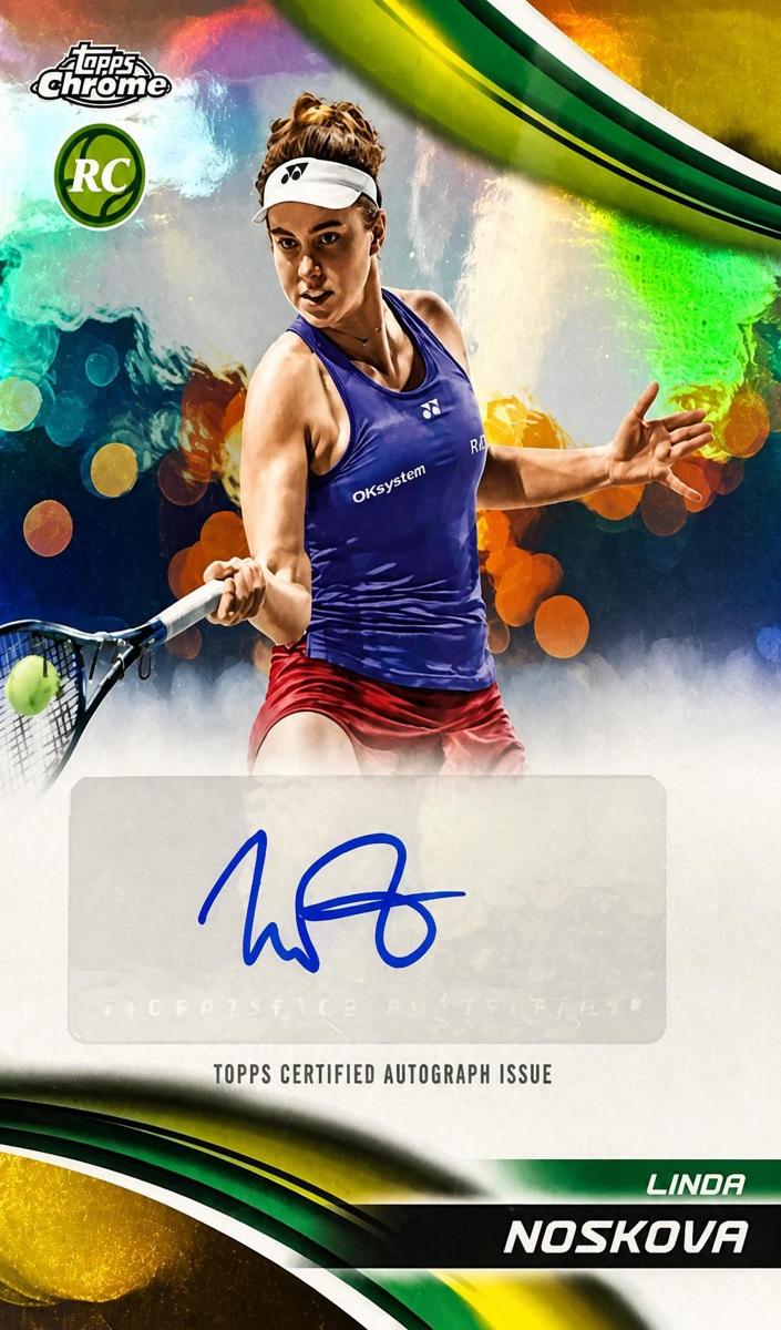 2025 Topps Chrome Tennis Gold Refractor Linda Noskova #CA-LNA
