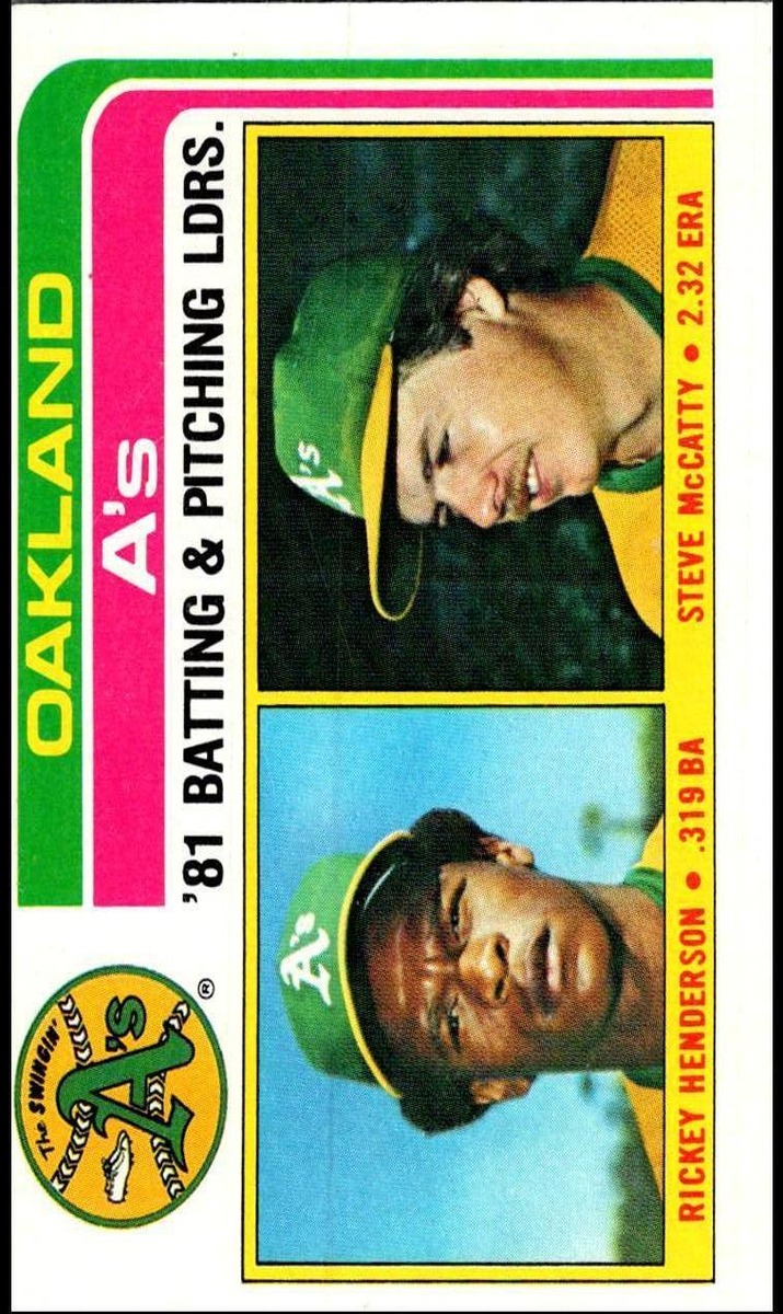1982 Topps Baseball Rickey Henderson #156 PSA 9