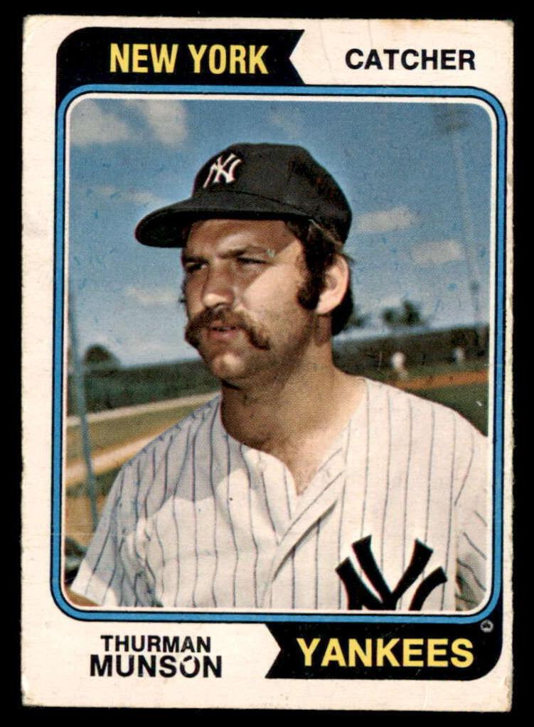1974 O-Pee-Chee Baseball Thurman Munson #340 PSA 7