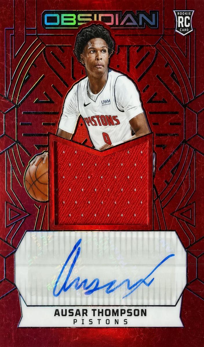2023 Panini Obsidian Basketball Electric Etch Red Flood Ausar Thompson #220 PSA 10