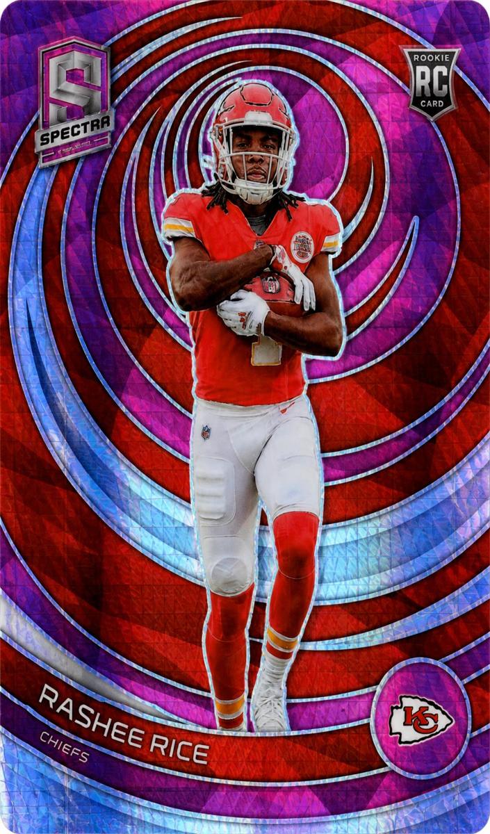 2023 Panini Spectra Football Neon Pink Die Cut Rashee Rice #148