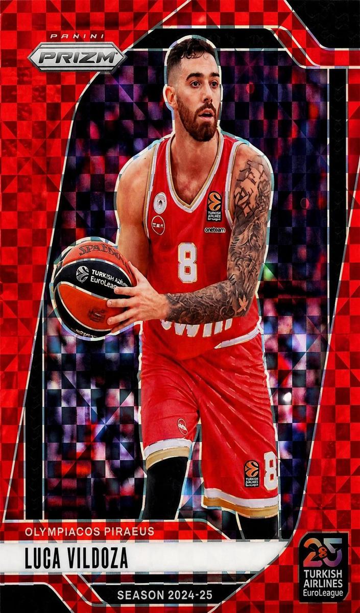 2024 Panini Prizm Turkish Airlines EuroLeague Basketball Red Power Luca Vildoza #140