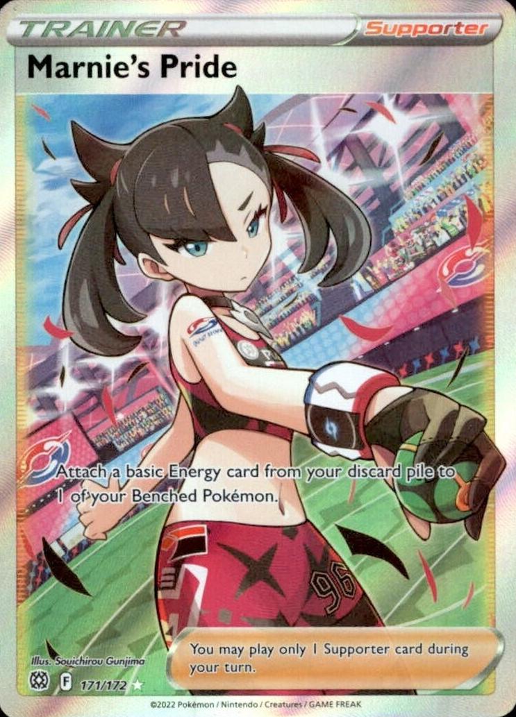 2022 Pokemon Brilliant Stars Full Art Marnie's Pride #171 PSA 10
