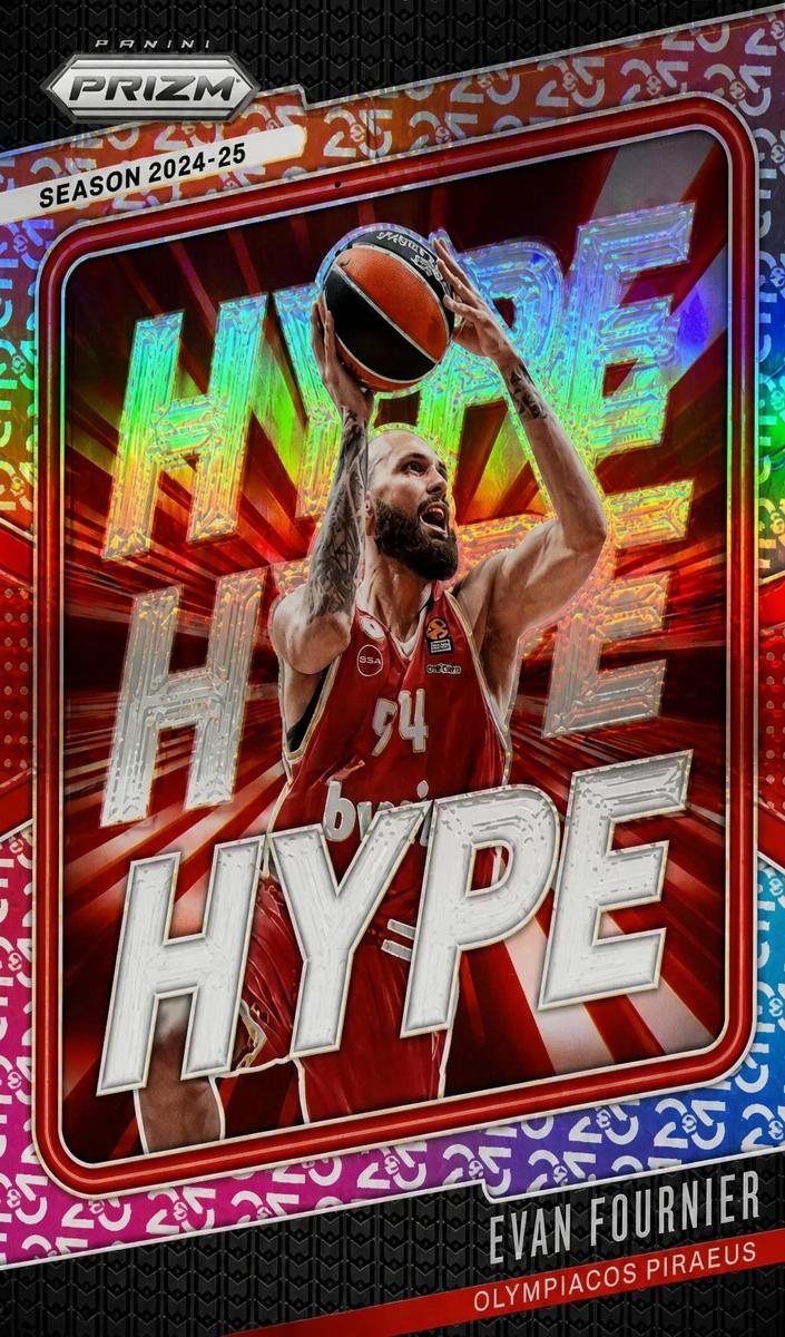 2024 Panini Prizm Turkish Airlines EuroLeague Basketball 25th Anniversary Evan Fournier #5