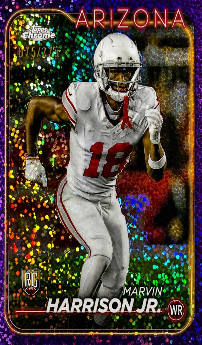 2024 Topps Chrome Football Purple Speckle Refractor Marvin Harrison Jr. #204