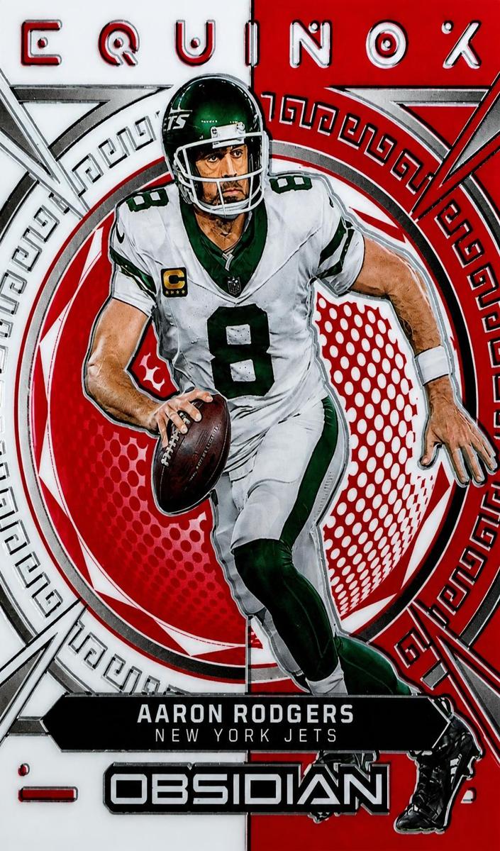 2023 Panini Obsidian Football Asia Electric Etch Red Flood Aaron Rodgers #19