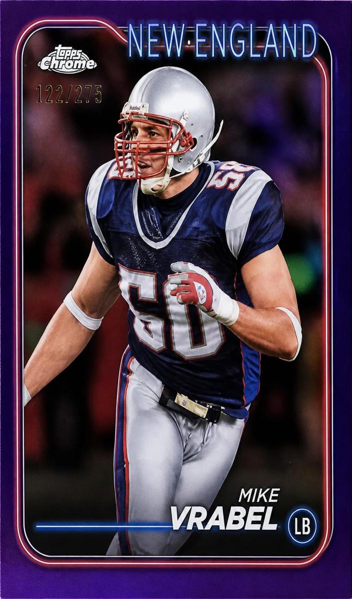 2024 Topps Chrome Football Purple Refractor Mike Vrabel #125