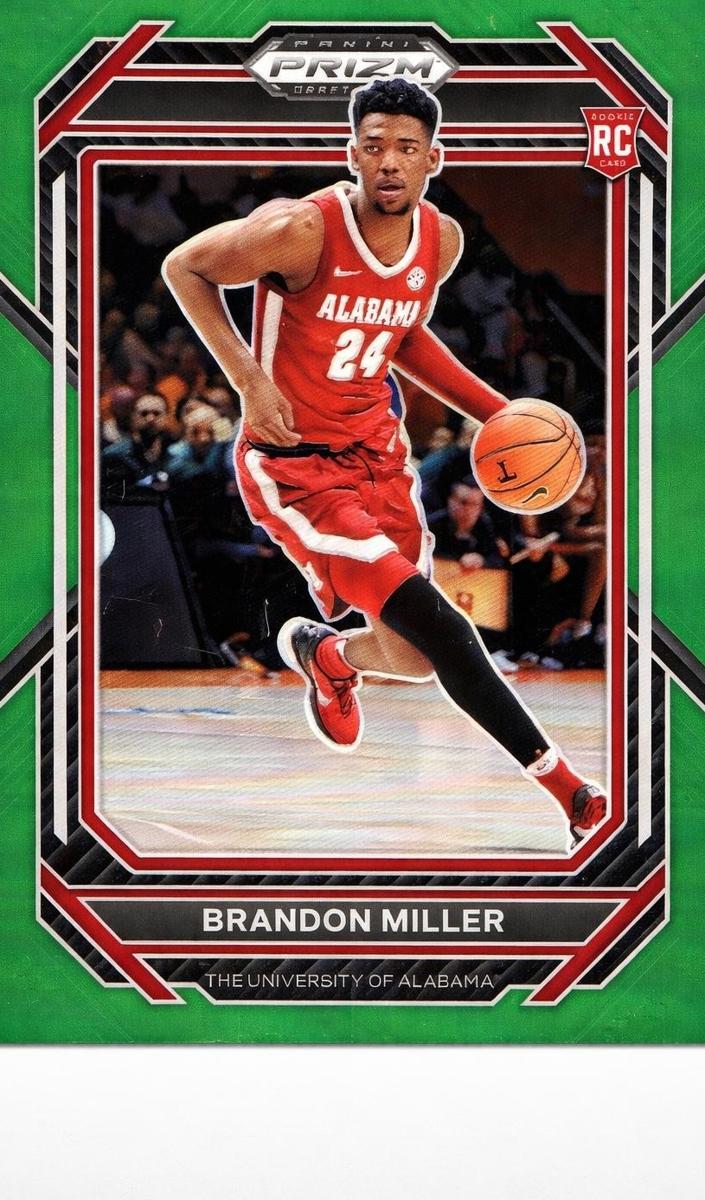 2023 Panini Prizm Draft Picks Basketball Green Brandon Miller #63 PSA 10