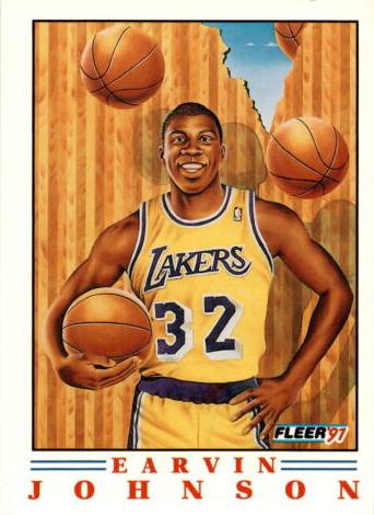1991 Fleer Basketball Earvin Johnson #6