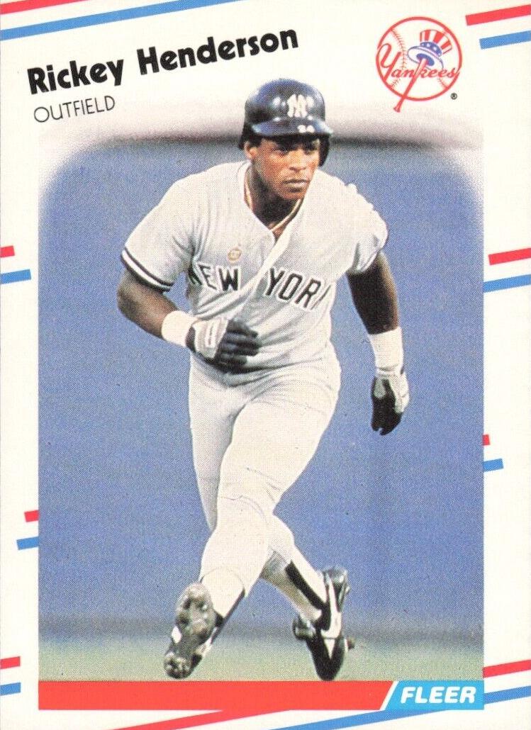 1988 Fleer Baseball Rickey Henderson #209 PSA 9