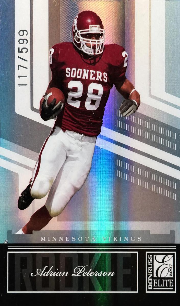 2007 Donruss Elite Football Adrian Peterson #105 PSA 7.5