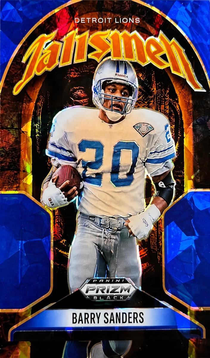 2025 Panini Prizm Black Football Blue Ice Barry Sanders #16
