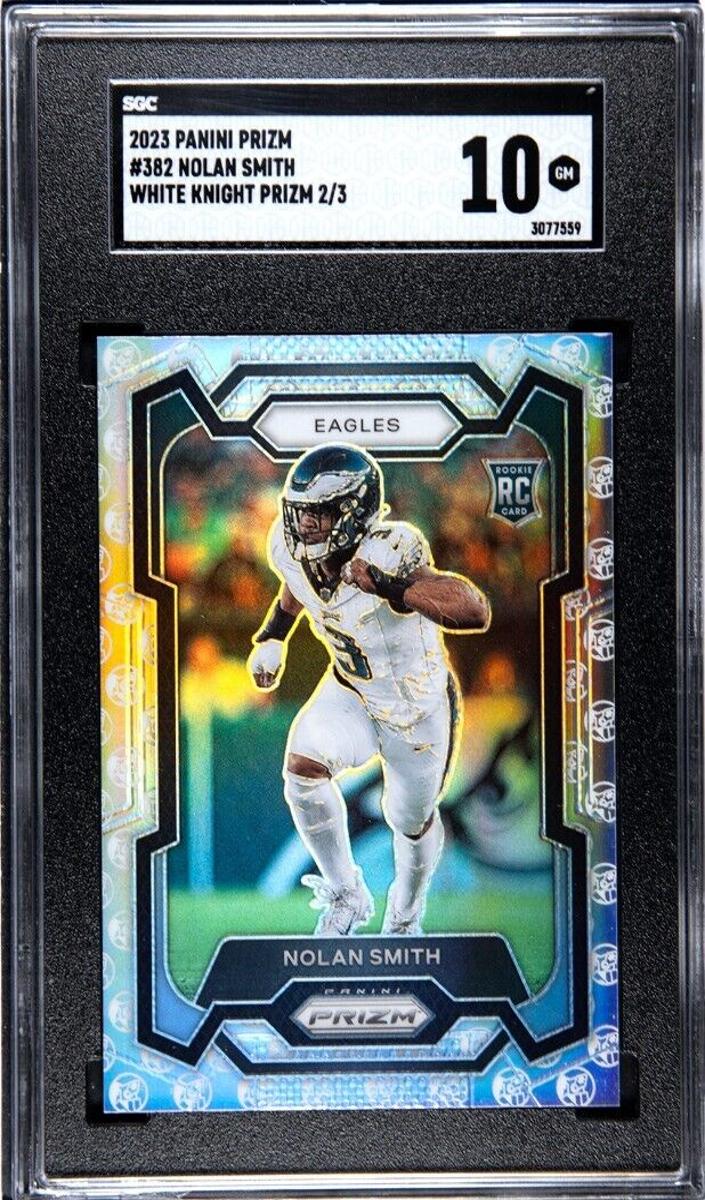 2023 Panini Prizm Football White Knight Nolan Smith #382 SGC 9.5