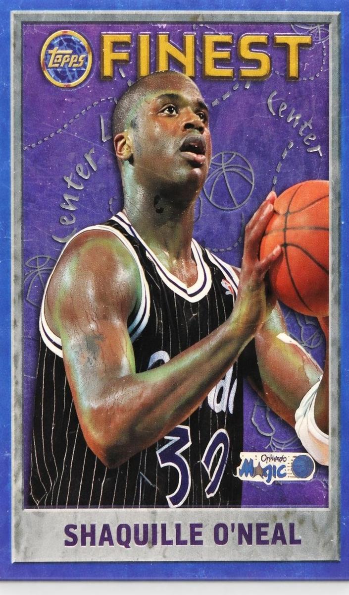 1995 Topps Finest Basketball Shaquille O'Neal #32 PSA 9