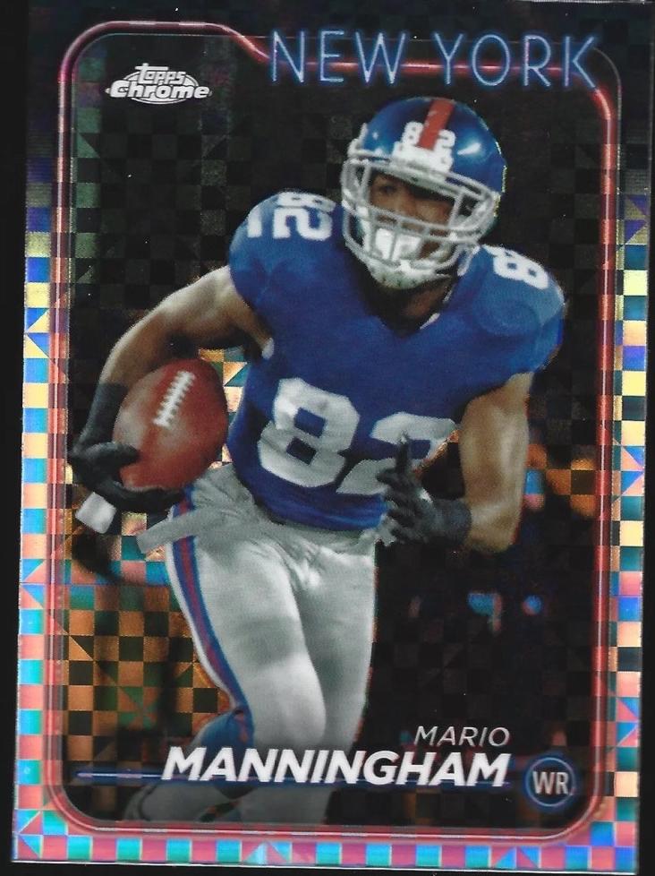 2024 Topps Chrome Football X-Fractor Mario Manningham #145