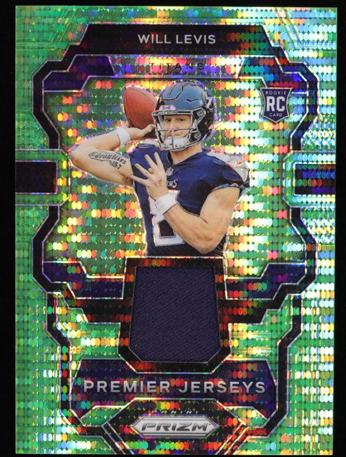 2023 Panini Prizm Football Neon Green Pulsar Will Levis #PJ-WL PSA 9