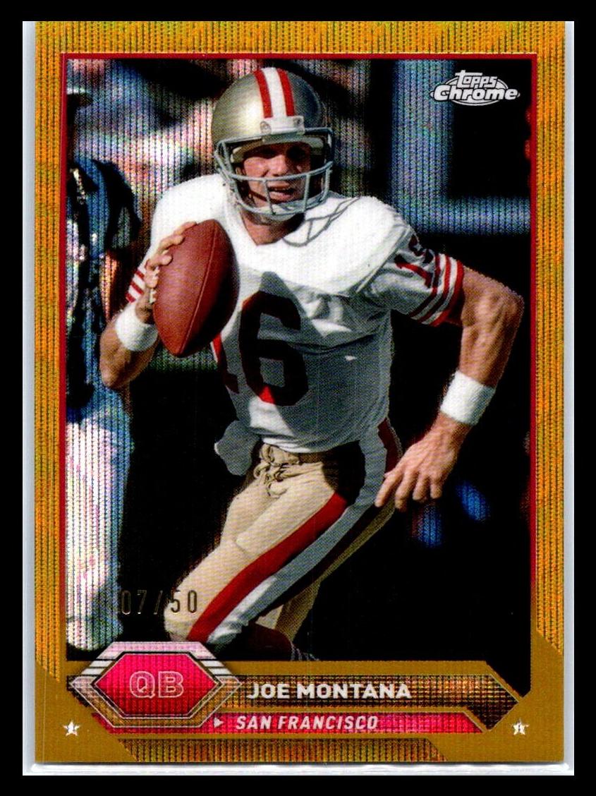 2023 Topps Composite Football Gold Wave Refractor Joe Montana #16