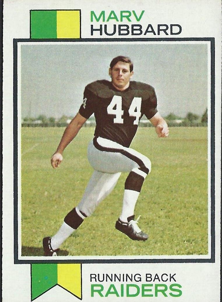 1973 Topps Football Marv Hubbard #345 PSA 8.5