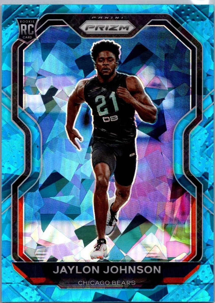 2020 Panini Prizm Football Blue Ice Prizm Jaylon Johnson #306