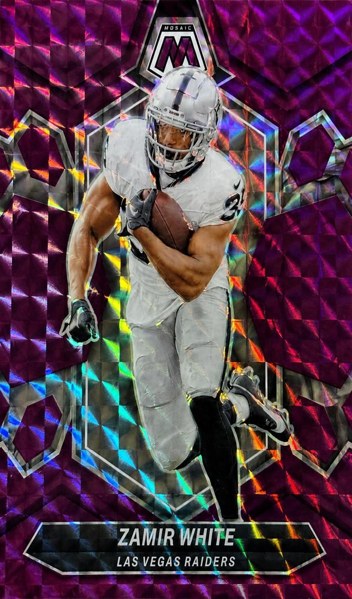 2024 Panini Mosaic Football Purple Zamir White #114