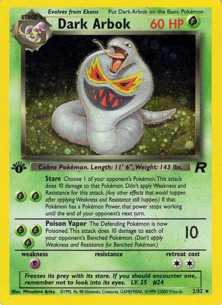 2000 Pokemon Team Rocket 1st Edition Dark Arbok #2