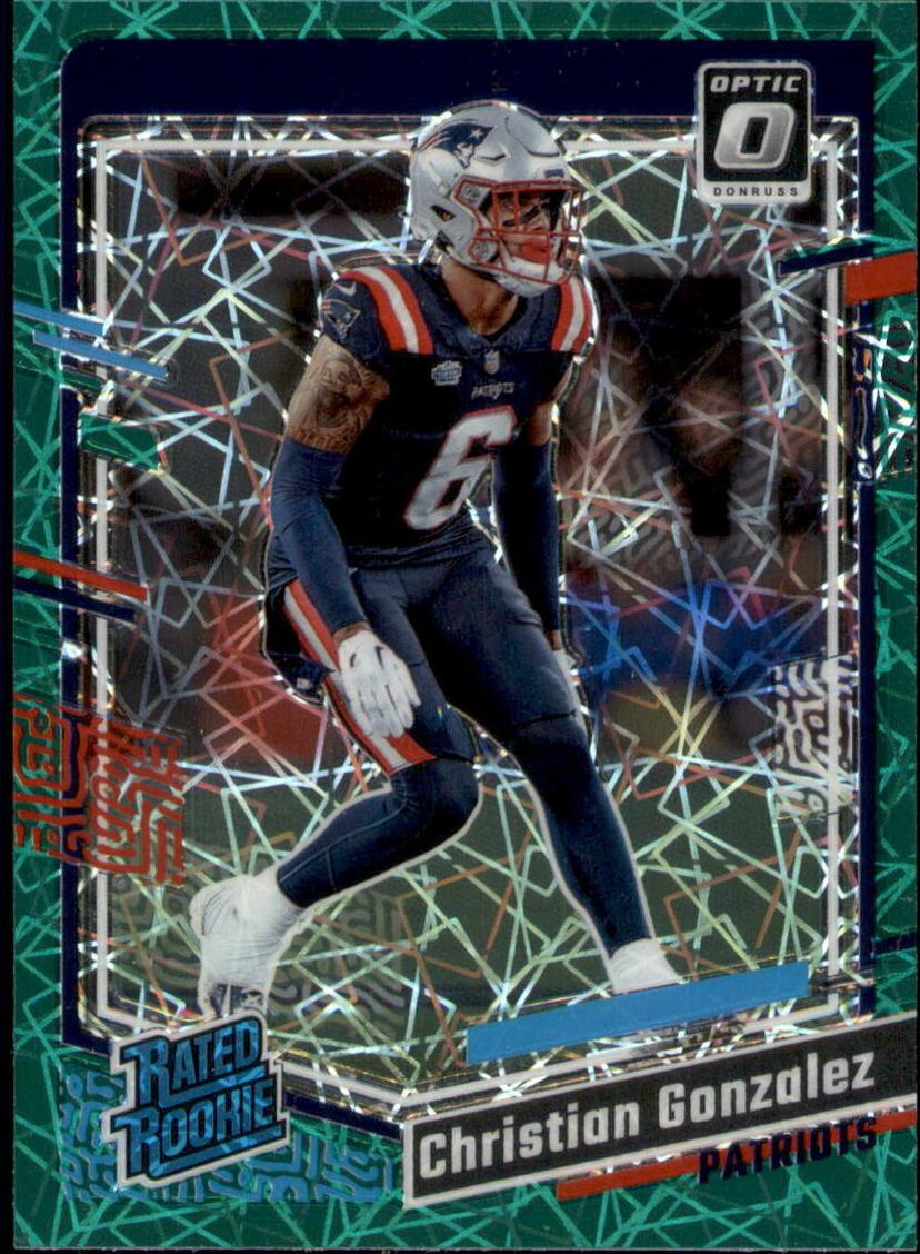 2023 Donruss Optic Football Green Velocity Christian Gonzalez #274