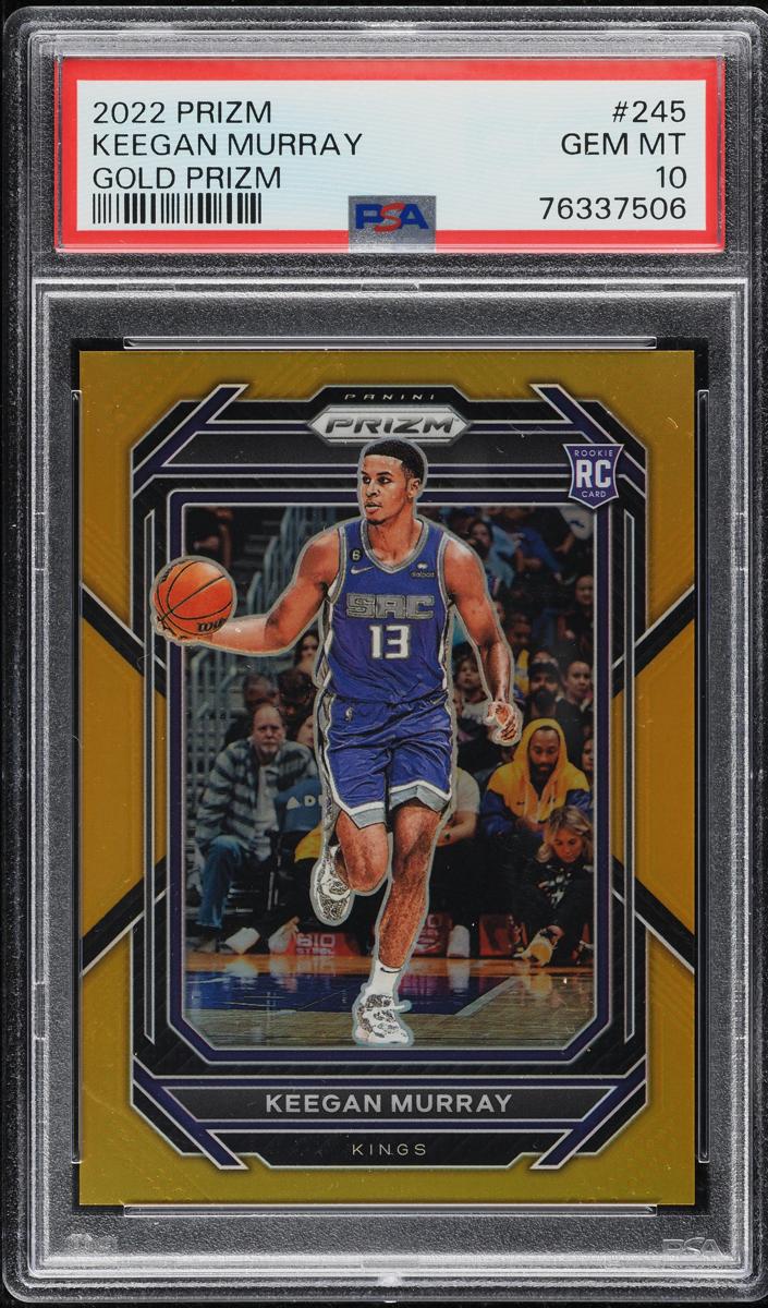 2022 Panini Prizm Basketball Gold Keegan Murray #245 PSA 10