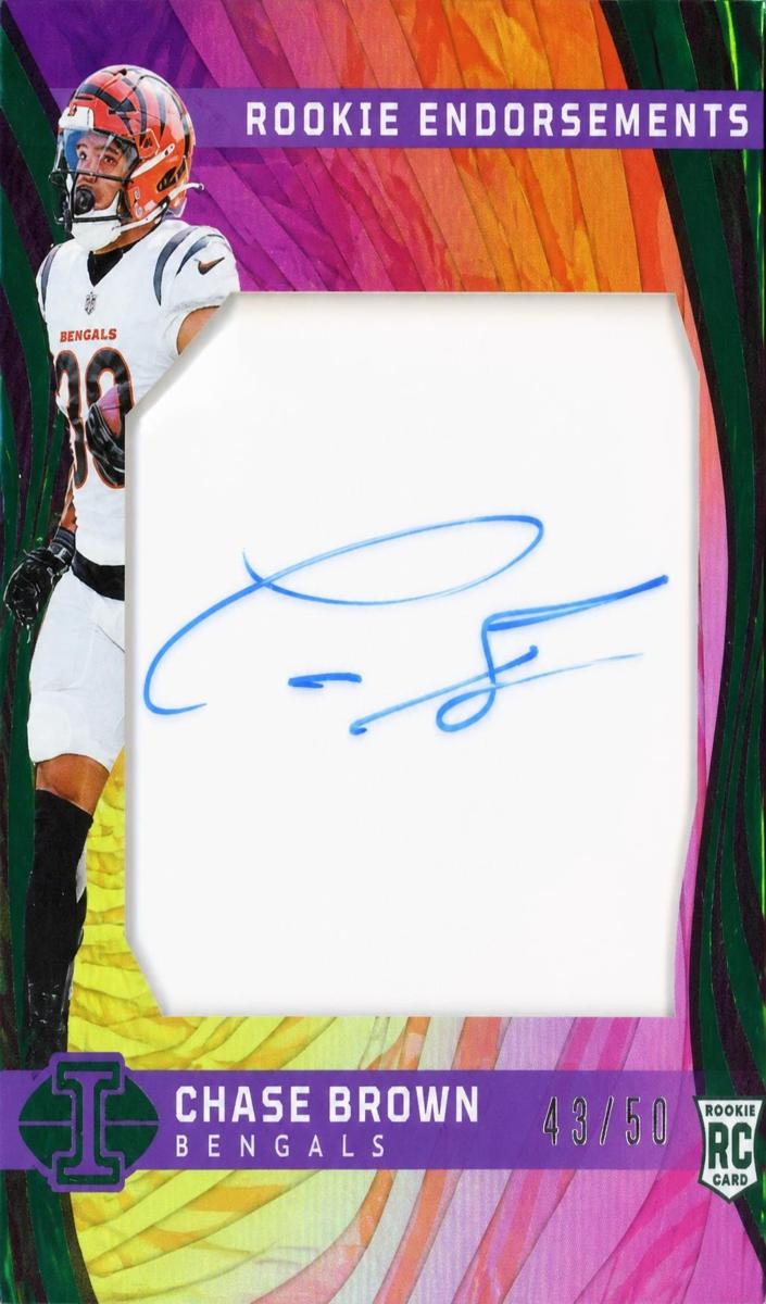 2023 Panini Illusions Football Green Chase Brown #RE-CBN