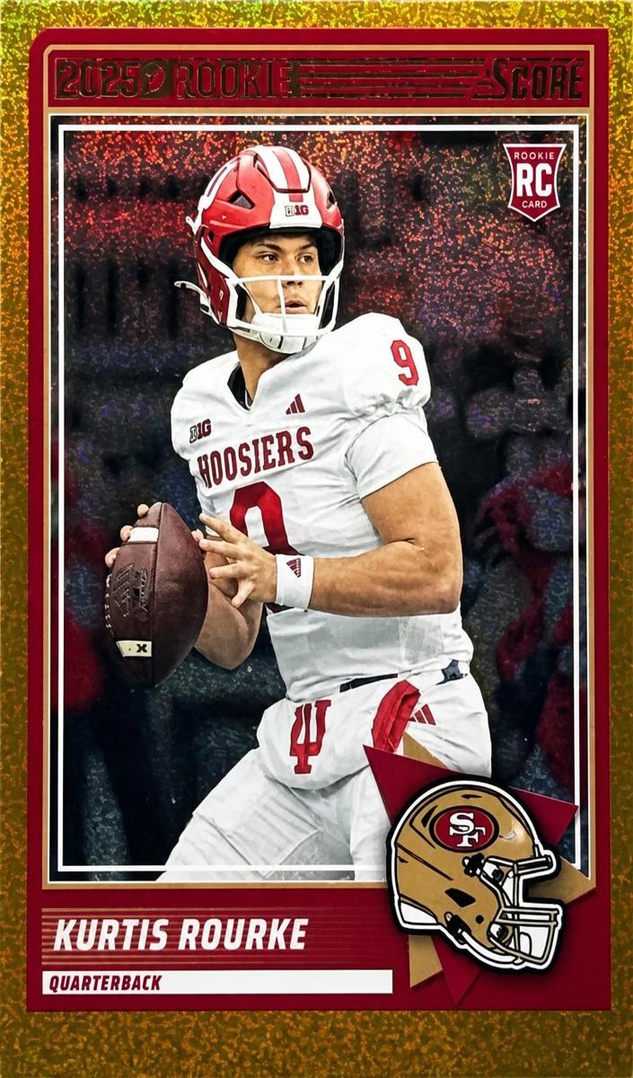 2025 Panini Score Football Dots Gold Kurtis Rourke #82