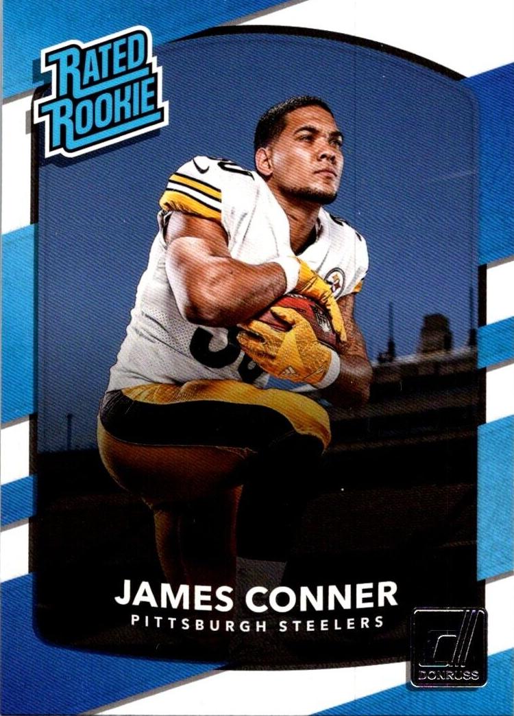 2017 Panini Donruss Football Press Proof Blue James Conner #322 PSA 9