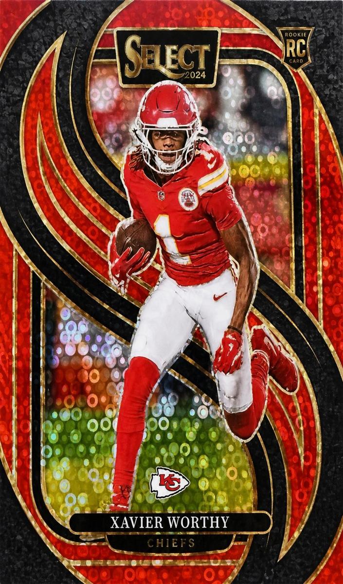 2024 Panini Select Football Red Disco Xavier Worthy #119