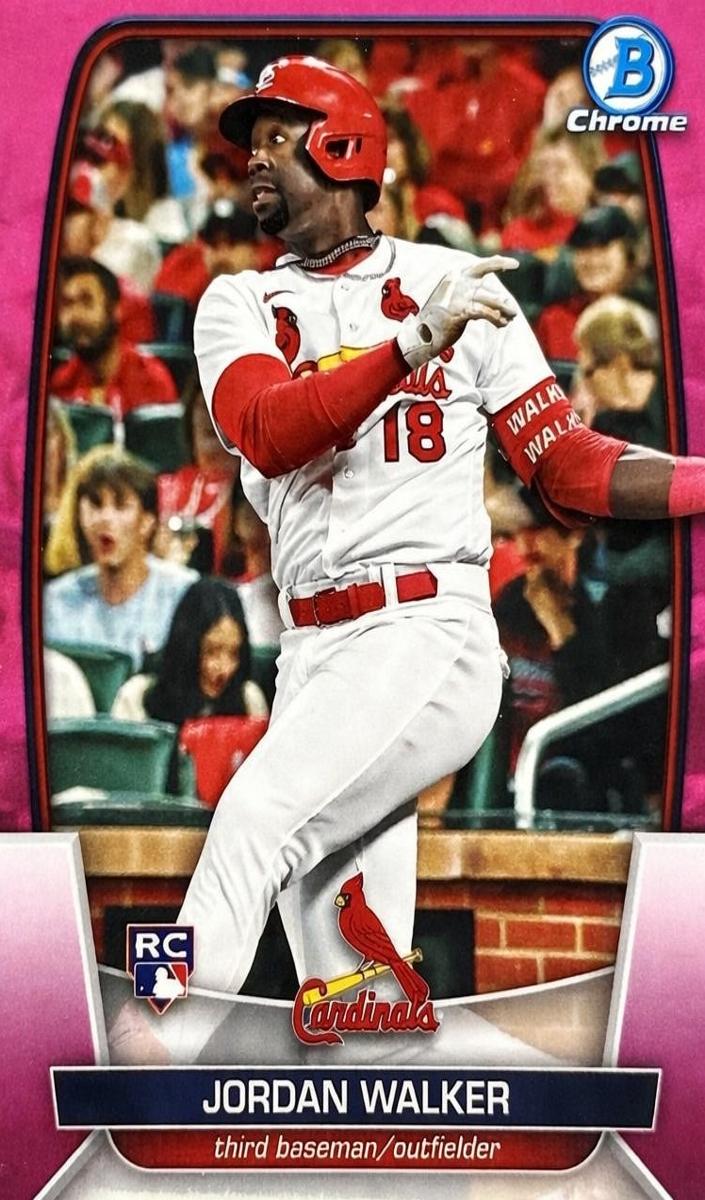 2023 Bowman Chrome Baseball Fuchsia Jordan Walker #18 PSA 9