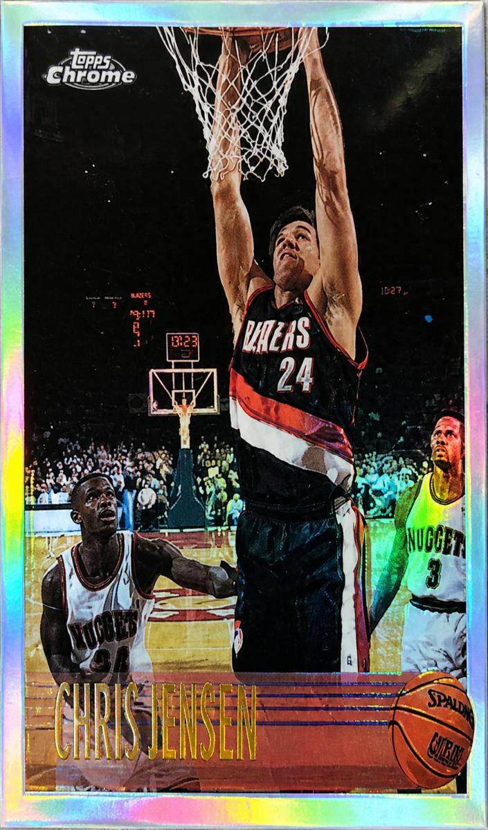 1996 Topps Chrome Basketball Refractor Chris Dudley #87