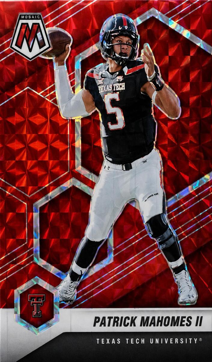 2022 Panini Mosaic Draft Picks Football Red Patrick Mahomes II #34 PSA 9