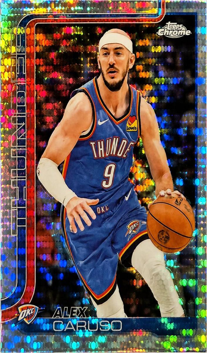 2025 Topps Chrome Basketball Pulsar Refractor Alex Caruso #170