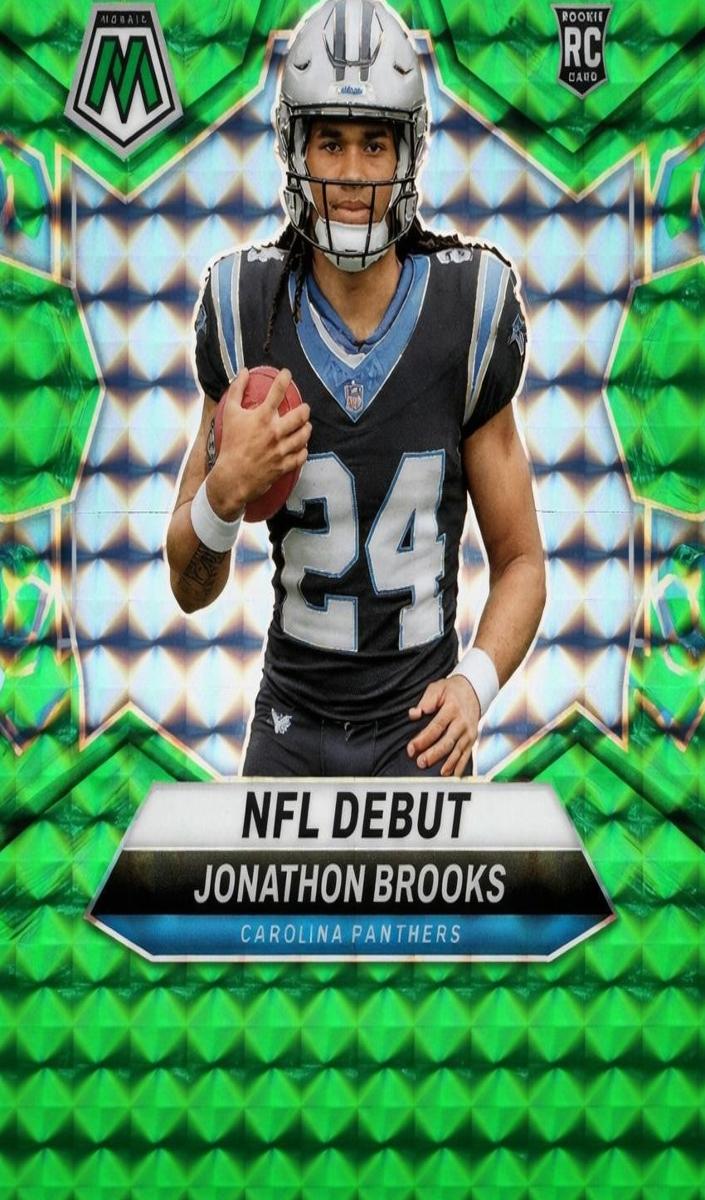 2024 Panini Mosaic Football Green Jonathon Brooks #276 PSA 10