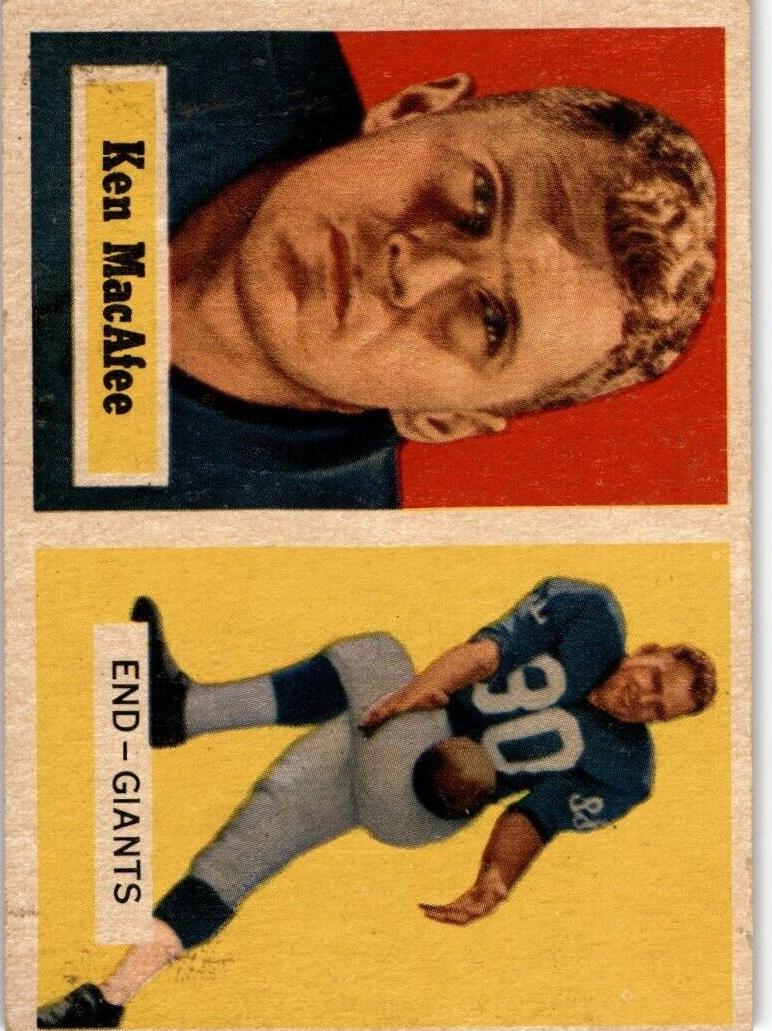 1957 Topps Football Ken MacAfee #144 PSA 7